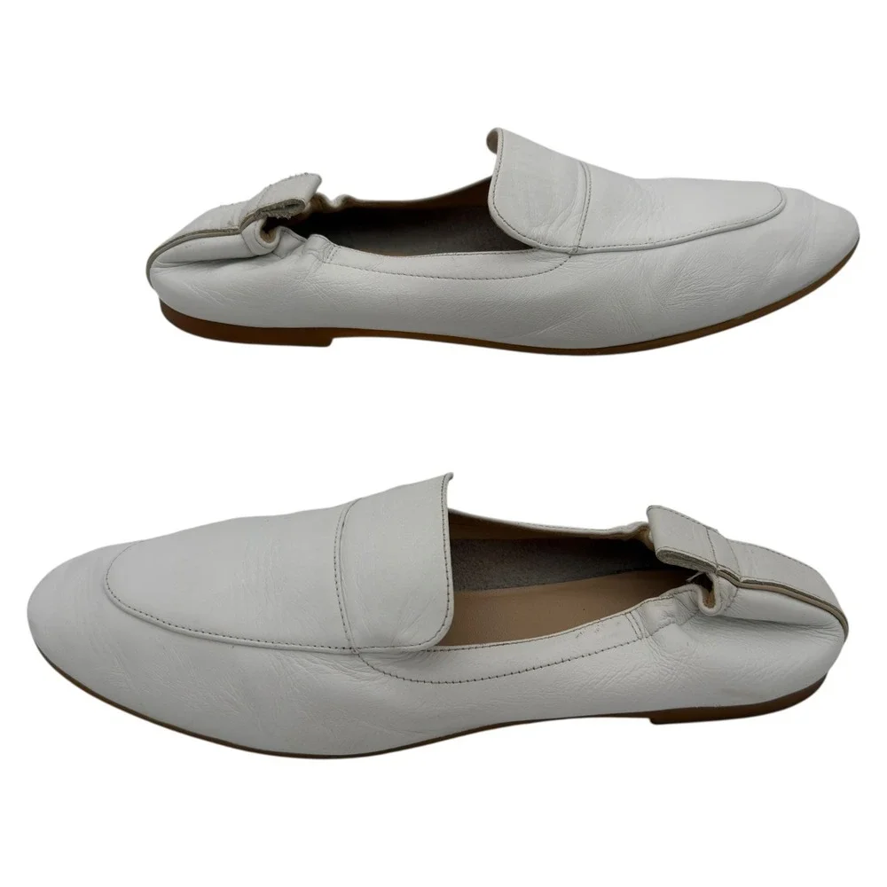 Everlane Day Glove Leather Ballet Flats Ivory Cream‎ Slip On Loafers Women's 7
